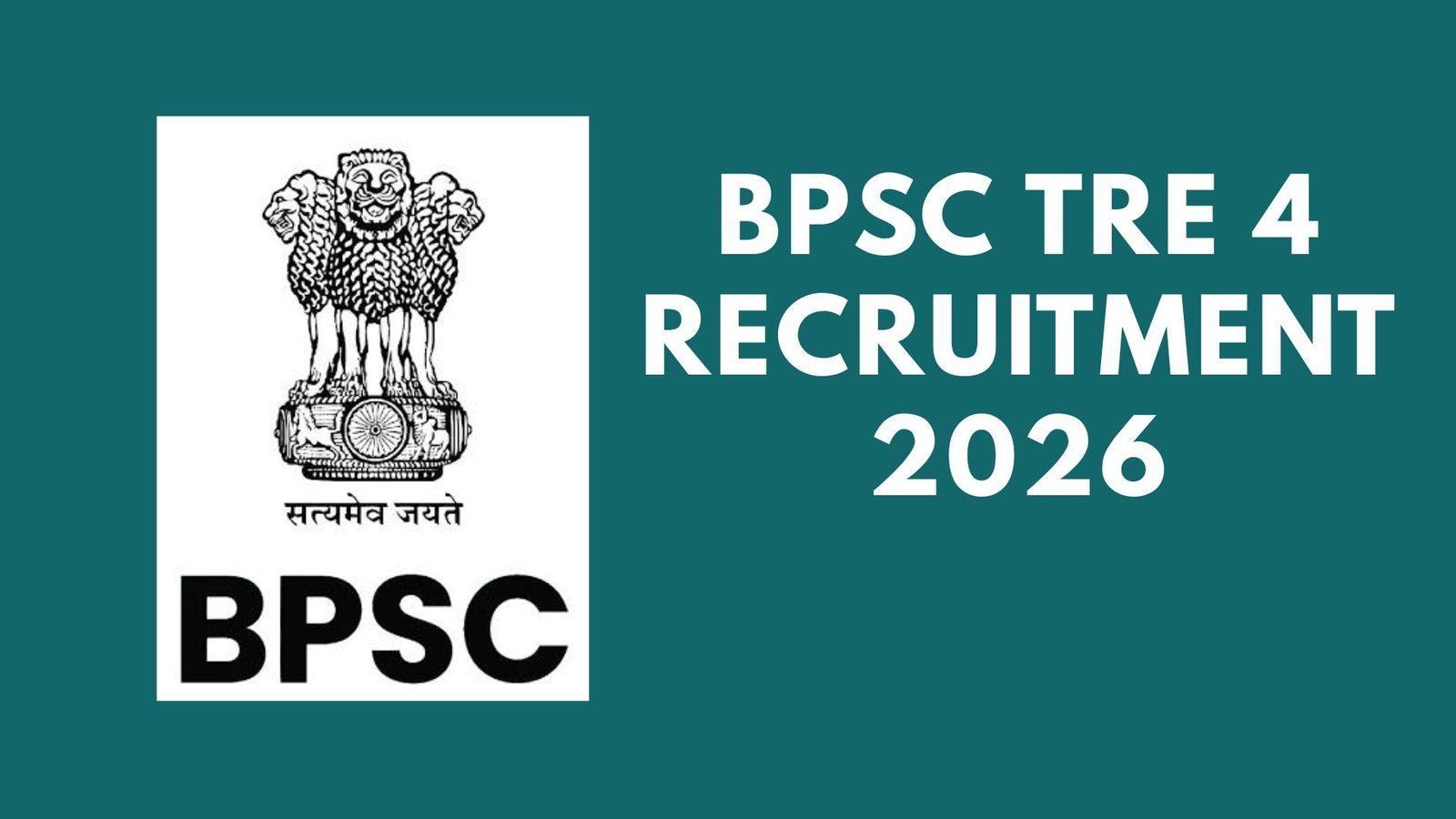 BPSC TRE 4 Recruitment 2026